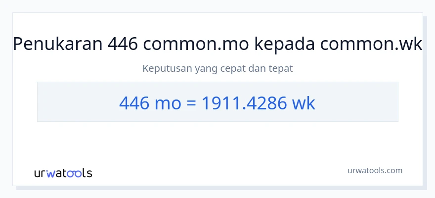 446 Months to Weeks conversion