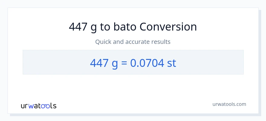 447 Gramo patungong Mga bato na conversion
