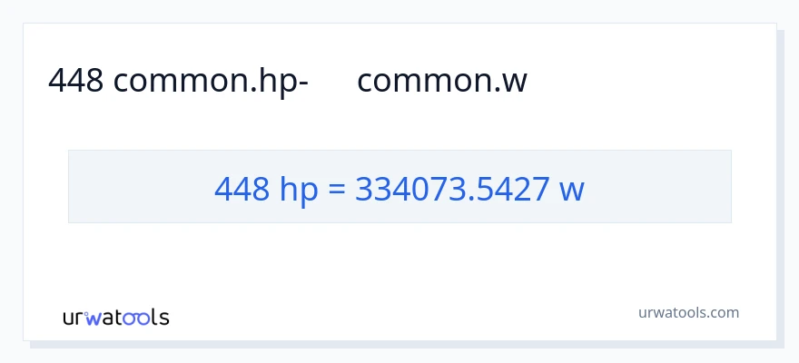 448 ձիաուժ-ից վատտ փոխակերպում