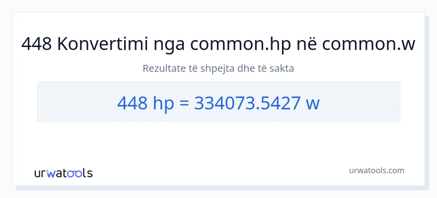 Konvertimi 448 kuajfuqi në vat