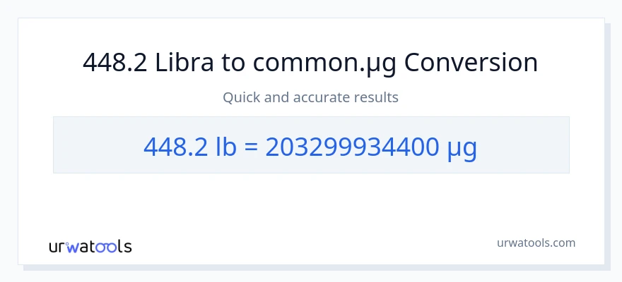 448.2 Lbs patungong mga mikrogramo na conversion