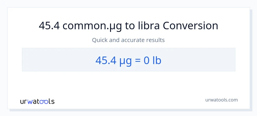 45.4 mga mikrogramo patungong Lbs na conversion