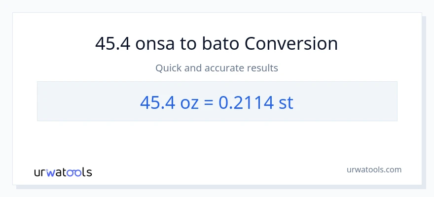 45.4 Mga onsa patungong Mga bato na conversion