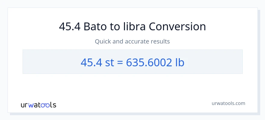 45.4 Mga bato patungong Lbs na conversion
