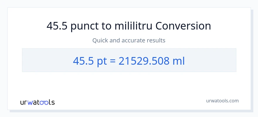 Conversie 45.5 Pints la mililitri