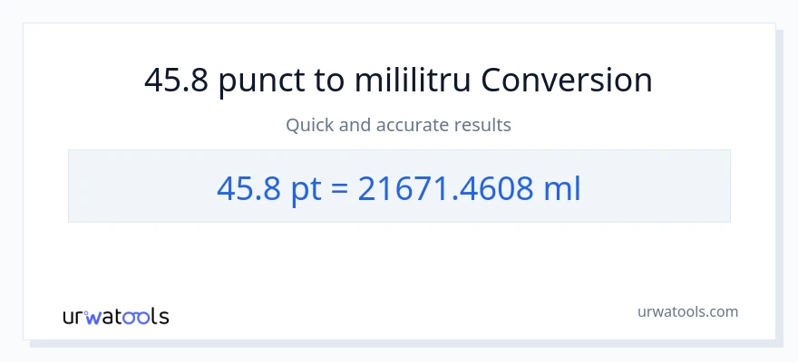 Conversie 45.8 Pints la mililitri