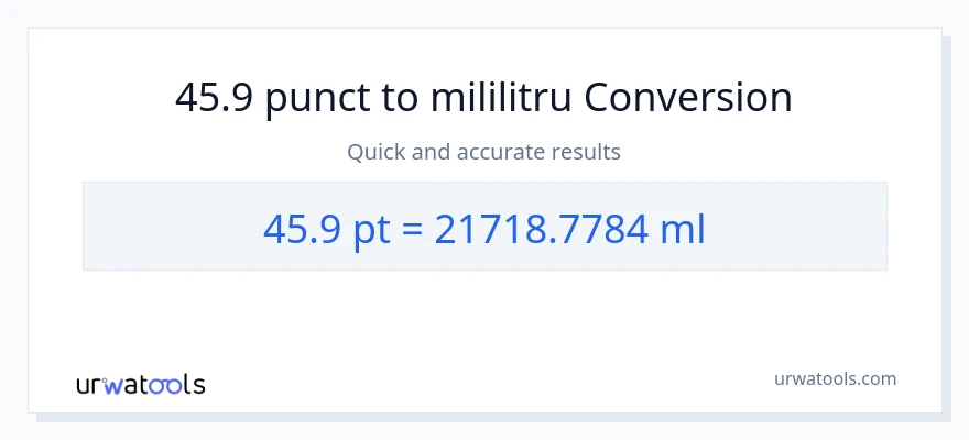 Conversie 45.9 Pints la mililitri