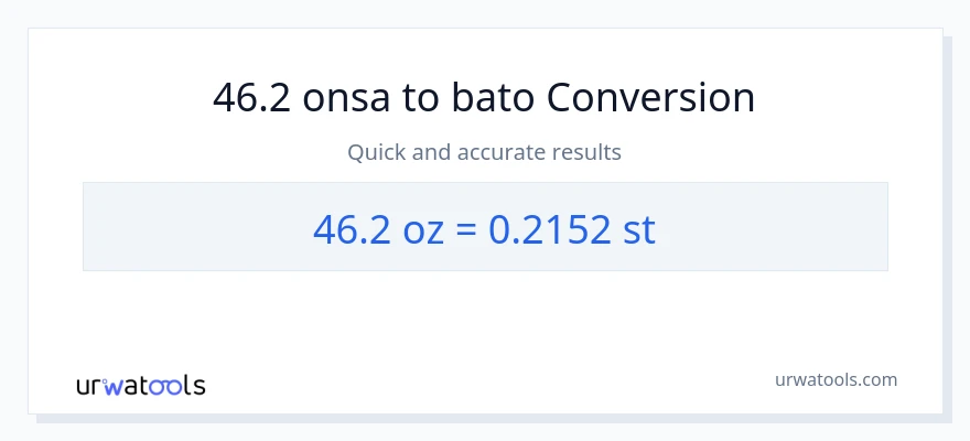46.2 Mga onsa patungong Mga bato na conversion
