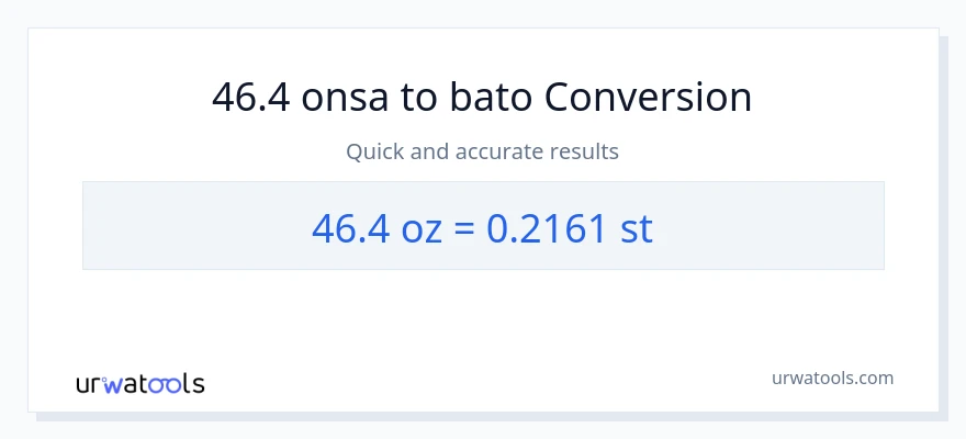 46.4 Mga onsa patungong Mga bato na conversion