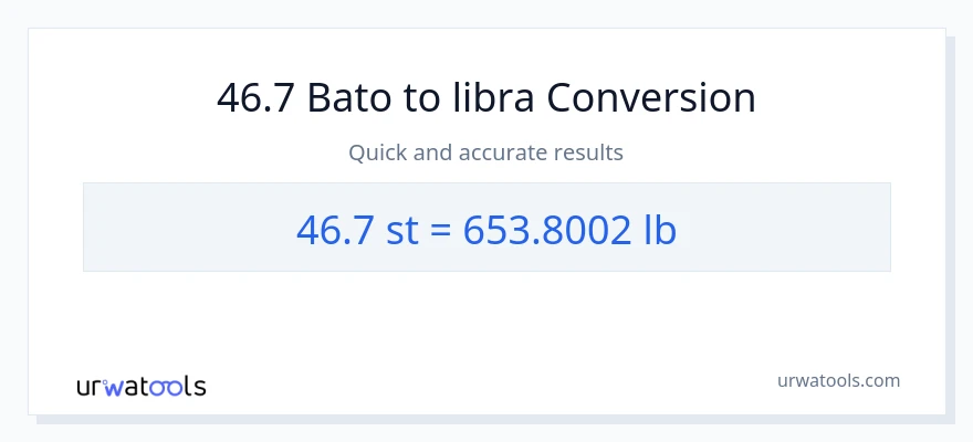 46.7 Mga bato patungong Lbs na conversion