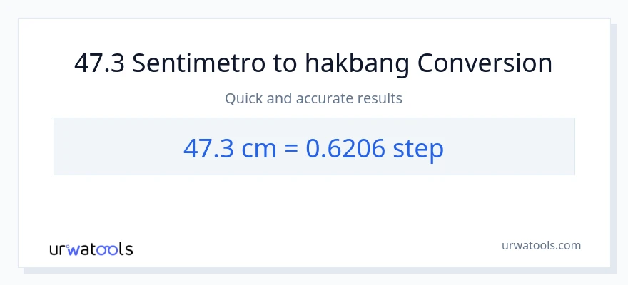 47.3 Mga Sentimetro patungong mga hakbang na conversion