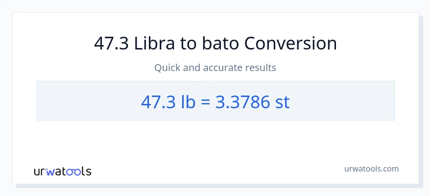 47.3 Lbs patungong Mga bato na conversion