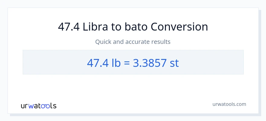 47.4 Lbs patungong Mga bato na conversion