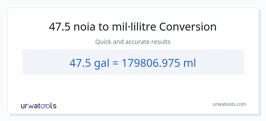 Conversió de 47.5 Galons a mil·lilitres