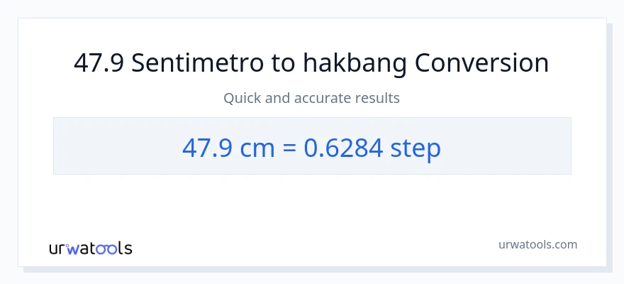 47.9 Mga Sentimetro patungong mga hakbang na conversion