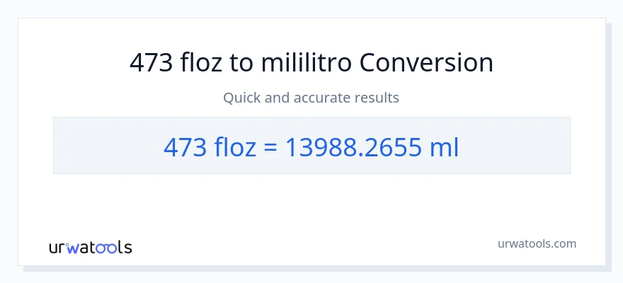 473 mga onsa ng likido patungong mga mililitro na conversion