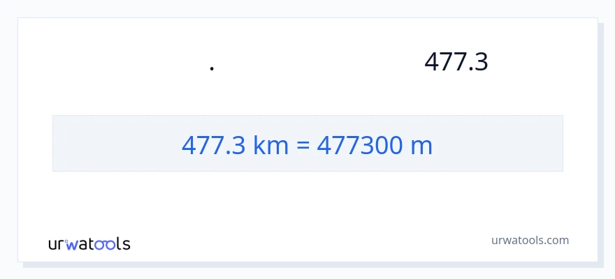 המרה של 477.3 קילומטרים ל- מטרים