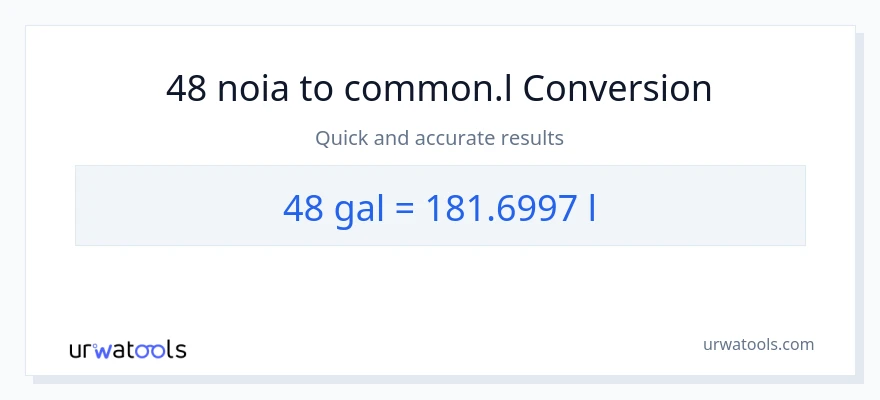 Conversió de 48 Galons a Liters