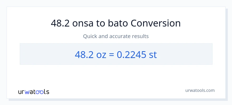 48.2 Mga onsa patungong Mga bato na conversion