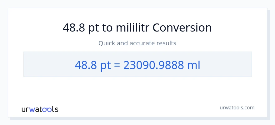 Konwersja 48.8 Pints do mililitry