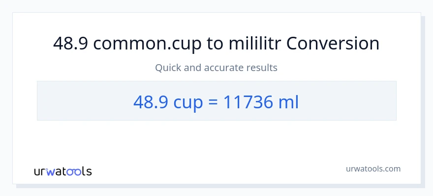Konwersja 48.9 stan nietrzeźwy do mililitry