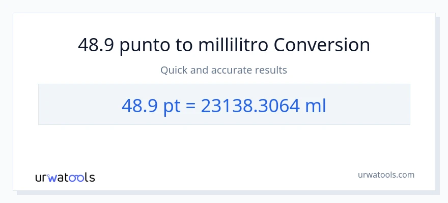 Conversione da 48.9 Pints a millilitri