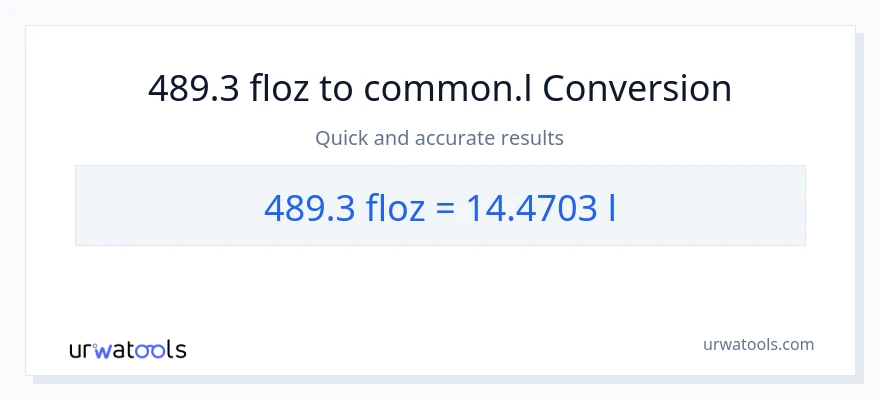 489.3 mga onsa ng likido patungong Liters na conversion
