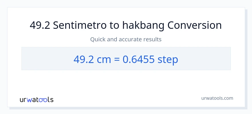 49.2 Mga Sentimetro patungong mga hakbang na conversion
