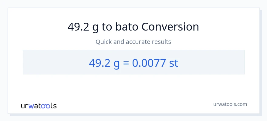 49.2 Gramo patungong Mga bato na conversion