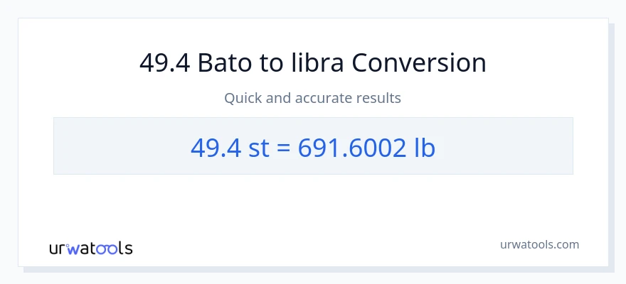 49.4 Mga bato patungong Lbs na conversion