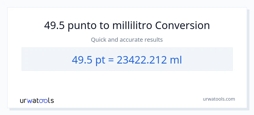 Conversione da 49.5 Pints a millilitri