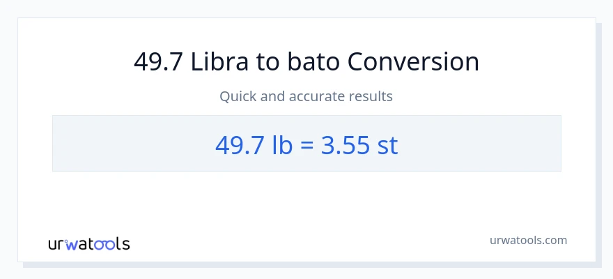 49.7 Lbs patungong Mga bato na conversion