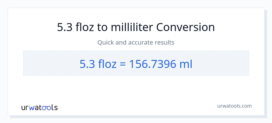 5.3 Flüssigunzen zu Milliliter Umwandlung