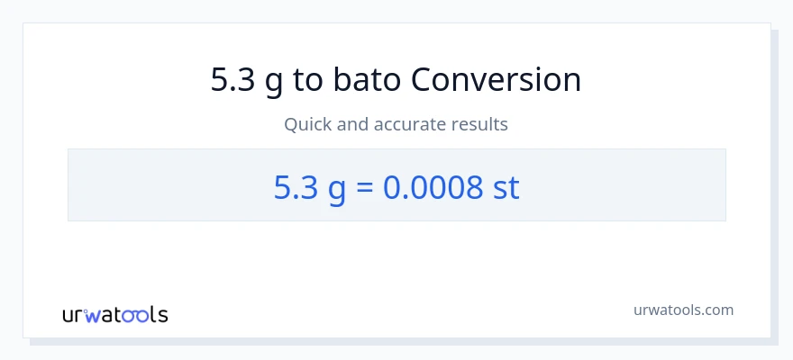 5.3 Gramo patungong Mga bato na conversion