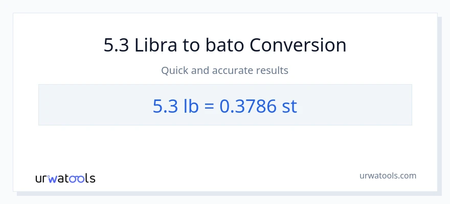 5.3 Lbs patungong Mga bato na conversion