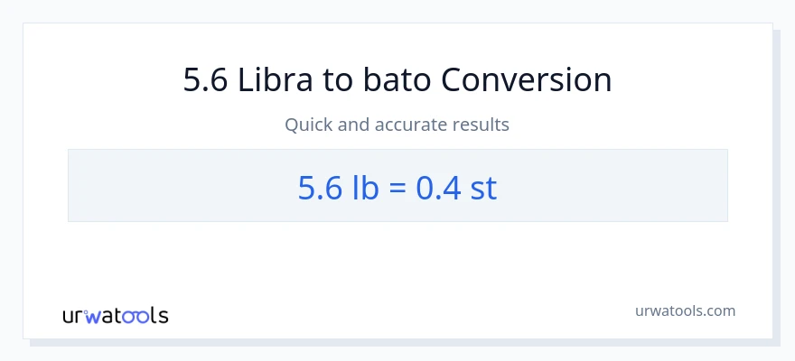 5.6 Lbs patungong Mga bato na conversion