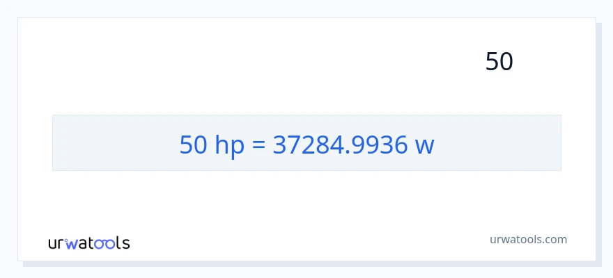 تبدیل 50 اسب بخار به وات