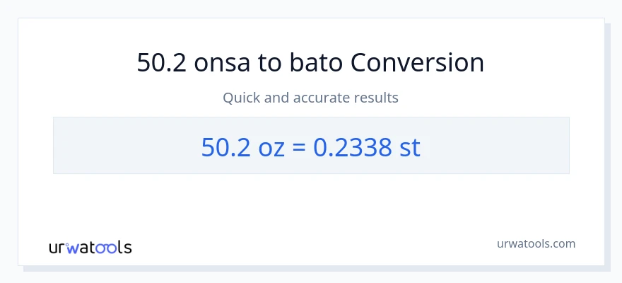 50.2 Mga onsa patungong Mga bato na conversion