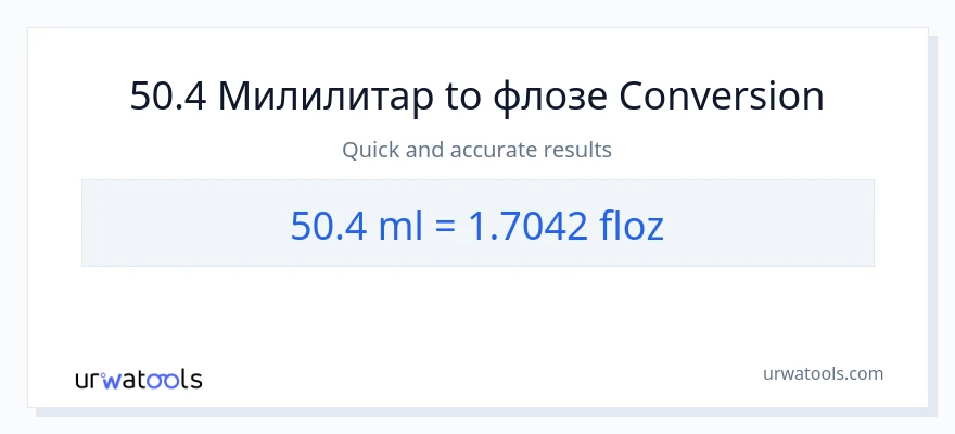 Конверзија од милилитри до течне унце: 1}