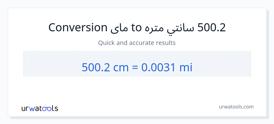 500.2 سانتي متره ته میلونه بدلون
