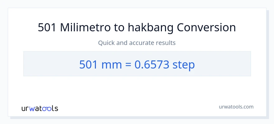 501 milimetro patungong mga hakbang na conversion