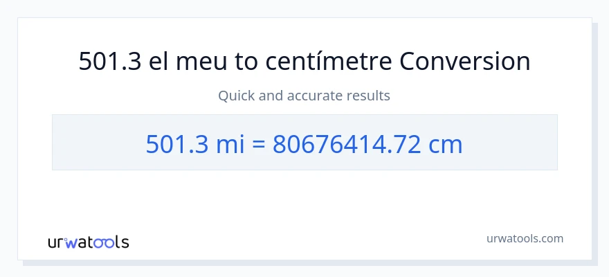 Conversió de 501.3 milles a Centímetres