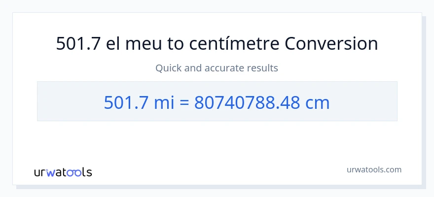 Conversió de 501.7 milles a Centímetres