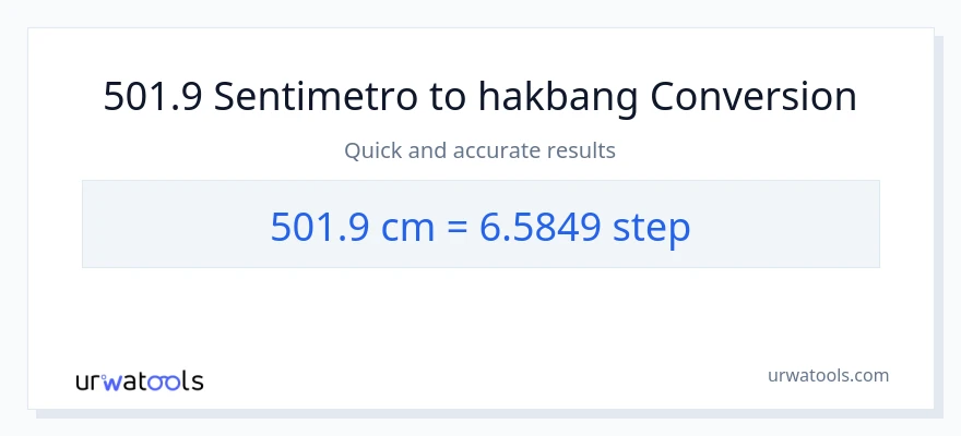501.9 Mga Sentimetro patungong mga hakbang na conversion