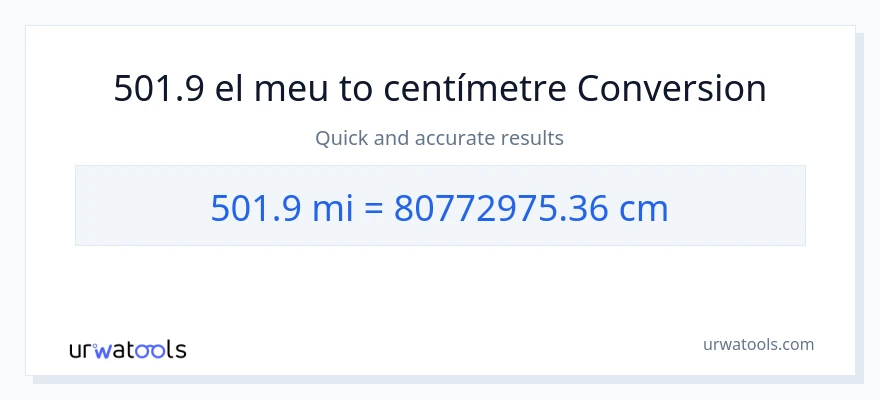 Conversió de 501.9 milles a Centímetres