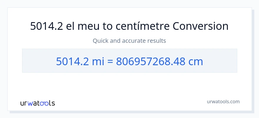 Conversió de 5014.2 milles a Centímetres