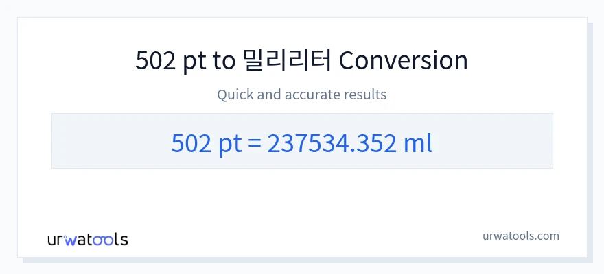 502 Pints에서 밀리리터으로의 변환
