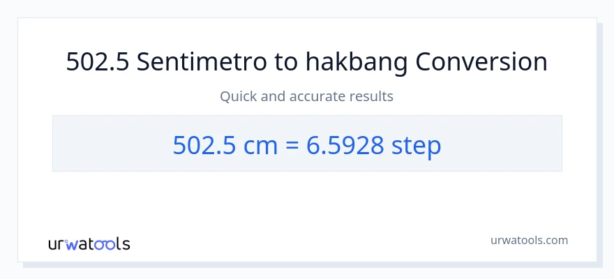 502.5 Mga Sentimetro patungong mga hakbang na conversion