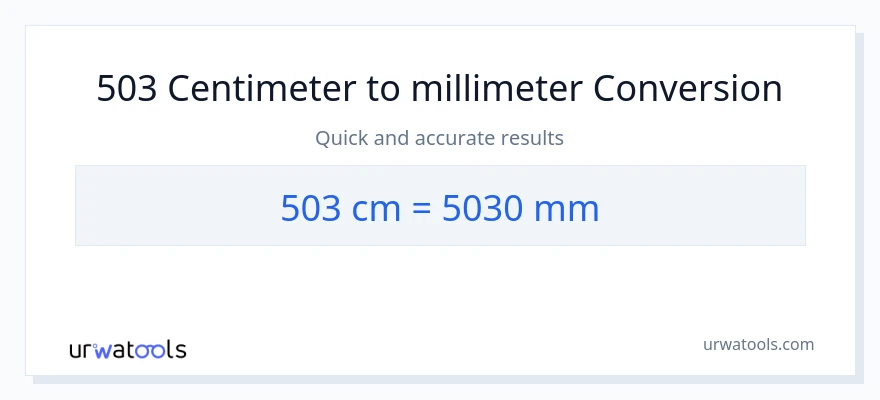 503 Centimeter til millimeter konvertering