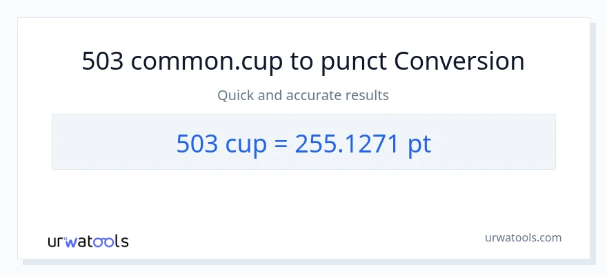 Conversie 503 cupe la Pints